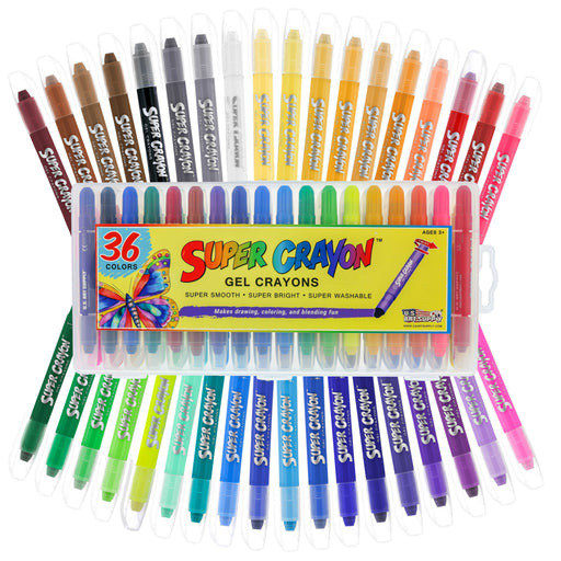 36 Colors Rotating Silky Crayons, Non-Toxic washable Crayons Set for Kids  Coloring, face and body painting GC-C-36
