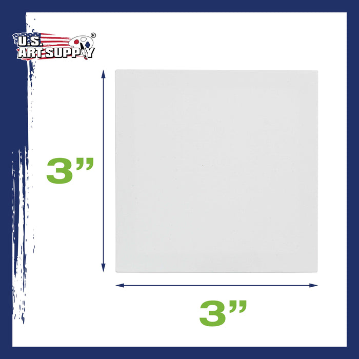 3" x 3" Mini Professional Primed Stretched Canvas - 24 Pack