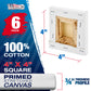4 x 4 inch Stretched Canvas 12-Ounce Triple Primed, 6-Pack - Professional Artist Quality White Blank 3/4" Profile, 100% Cotton, Heavy-Weight Gesso