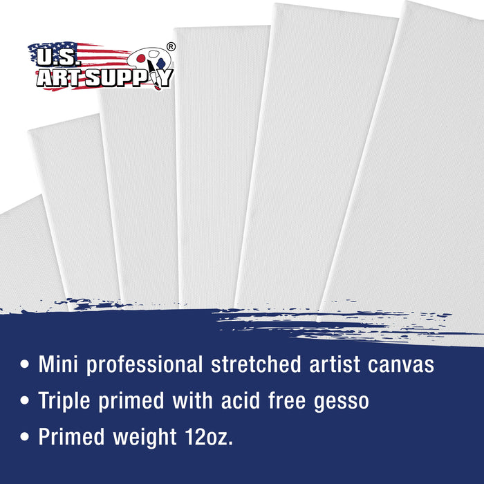 5" x 5" Mini Professional Primed Stretched Canvas 12 Pack