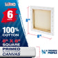 8 x 8 inch Stretched Canvas 12-Ounce Triple Primed, 6-Pack - Professional Artist Quality White Blank 3/4" Profile, 100% Cotton, Heavy-Weight Gesso