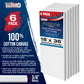 18 x 36 inch Stretched Canvas 12-Ounce Triple Primed, 6-Pack - Professional Artist Quality White Blank 3/4" Profile, 100% Cotton, Heavy-Weight Gesso
