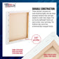 24 x 24 inch Stretched Canvas 12-Ounce Triple Primed, 6-Pack - Professional Artist Quality White Blank 3/4" Profile, 100% Cotton, Heavy-Weight Gesso