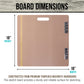 18" x 18" Artist Sketch Tote Board - Lightweight Hardboard Drawing Board with Handle, Clip & Rubber Band for Art, Sketching, Travel, Studio