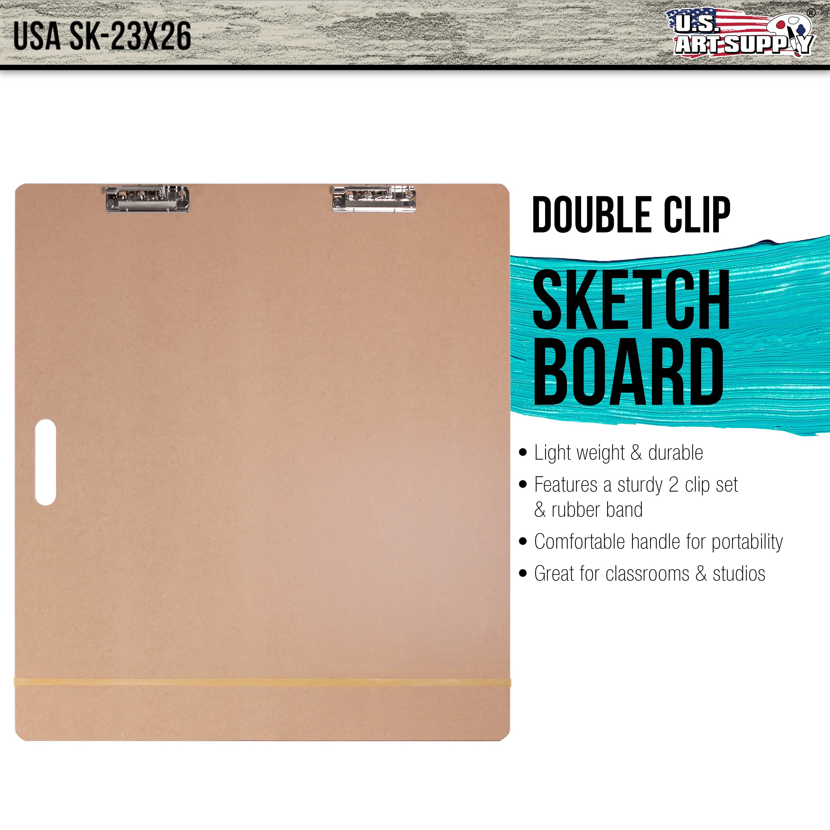 23 In. X 26 In. Wood Field Sketch Board With Metal Clip — U.S. Art Supply