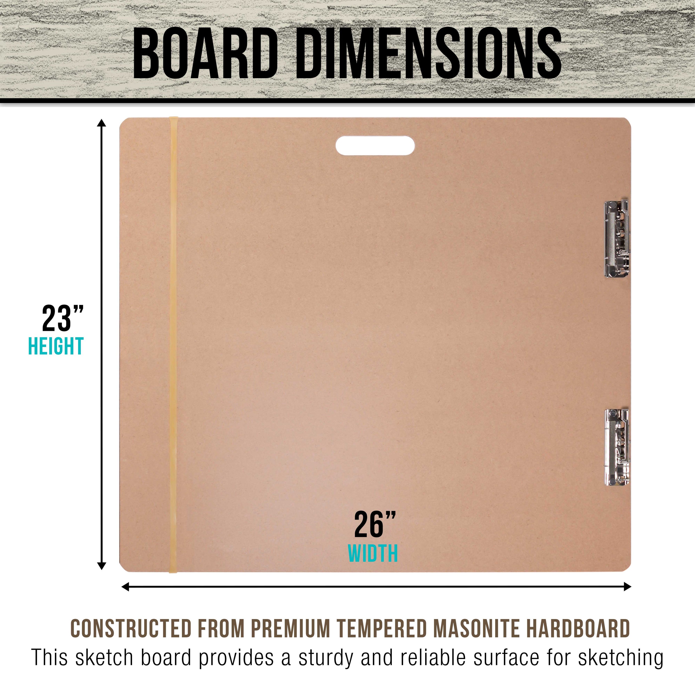 23 In. X 26 In. Wood Field Sketch Board With Metal Clip — U.S. Art Supply
