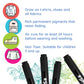 Super Markers Black Dual Tip Fabric Markers Permanent for Clothes - Set of 6 Fabric Pens with Permanent Ink, Double-Ended with Chisel Point and Fine Point Tips