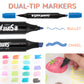 Super Markers 20 Pastel Dual Tip Fabric Markers - Fine & Chisel Point Pens Fabric Marker Permanent for Clothes, T-Shirts - Permanent Ink Eye-Catching Pastel Colors