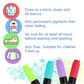 Super Markers 60 Primary, Pastel & Neon Dual Tip Fabric Markers - Fine & Chisel Point Pens Fabric Marker Permanent for Clothes, T-Shirts - Permanent Ink Eye-Catching Colors