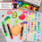 Super Markers 60 Unique Primary, Pastel, Neon Colors Dual Tip Fabric & T-Shirt Marker Set - Double-Ended Fabric Markers with Chisel Point and Fine Point Tips