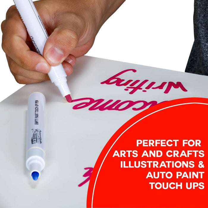 Empty Fillable Blank Paint Touch Up Pen Markers (Set of 72) - Fill with Your Own Art Acrylic, Oil and Water Base Paint, Auto Painting Clear-Coat
