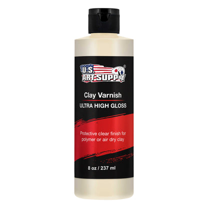 8 oz High Gloss Clear Acrylic Topcoat & Air Dry Clay Varnish - Acrylic Painting Protectant, Air Dry Clay Glaze for Polymer Clays, Ceramics, Pouring Paint Artworks and Sculptures