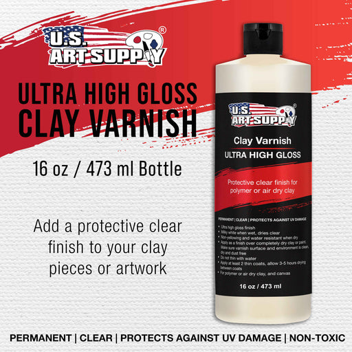U.S. Art Supply Ultra High Gloss Varnish - 16 Ounce