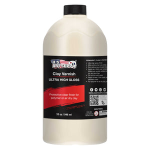 32 oz High Gloss Clear Acrylic Topcoat & Air Dry Clay Varnish - Acrylic Painting Protectant, Air Dry Clay Glaze for Polymer Clays, Ceramics, Pouring Paint Artworks and Sculptures