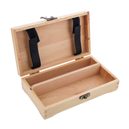 Multi-Function Artist Supply Box with Locking Clasps - Wooden Art Box for Artist Supplies, Brushes, Pencils, Erasers, Tool Storage Organizer Case to Protect and Transport