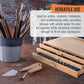 3-Drawer Artist Tool Supply Box with Multi Segmented Drawers - Hardwood Art Box for Artist Supplies, Brushes, Pencils, Erasers, Tool Storage Organizer Case