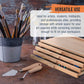 4-Drawer Artist Tool Supply Box with 5 Compartments per Drawer - Hardwood Art Box for Artist Supplies, Brushes, Pencils, Erasers, Tool Storage Organizer Case