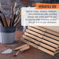 6-Drawer Artist Tool Supply Box with 5 Compartments per Drawer - Hardwood Art Box for Artist Supplies, Brushes, Pencils, Erasers, Tool Storage Organizer Case