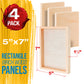 5" x 7" Unfinished Cradled Wood Panels for Painting, Gallery 1-1/2" Deep (4 Pack) - Artist Depth Wooden Wall Canvases - Mixed-Media Craft, Acrylic, Oil, Encaustic, Paint Pouring