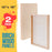 12" x 18" Birch Wood Paint Pouring Panel Boards, Gallery 1-1/2" Deep Cradle (2 Pack) - Artist Depth Wooden Wall Canvases - Painting, Acrylic, Oil