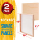 Unfinished Cradled Wood Panels for Painting, 2 Pack of 18x18 inch - Gallery Birch Wooden Canvas Boards 1-1/2" Deep - Mixed-Media Craft, Acrylic, Oil, Encaustic, Paint Pouring