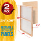 Unfinished Cradled Wood Panels for Painting, 2 Pack of 24x30 inch - Gallery Birch Wooden Canvas Boards 1-1/2" Deep - Mixed-Media Craft, Acrylic, Oil, Encaustic, Paint Pouring