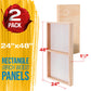 Unfinished Cradled Wood Panels for Painting, 2 Pack of 24x48 inch - Gallery Birch Wooden Canvas Boards 1-1/2" Deep - Mixed-Media Craft, Acrylic, Oil, Encaustic, Paint Pouring