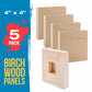Unfinished Cradled Wood Panels for Painting, 5 Pack of 4x4 inch - Studio Birch Wooden Canvas Boards 3/4" Deep - Mixed-Media Craft, Acrylic, Oil, Encaustic, Paint Pouring Panel Board