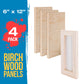 Unfinished Cradled Wood Panels for Painting, 4 Pack of 6x12 inch - Studio Birch Wooden Canvas Boards 3/4" Deep - Mixed-Media Craft, Acrylic, Oil, Encaustic, Paint Pouring Panel Board