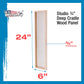 Unfinished Cradled Wood Panels for Painting, 3 Pack of 6x24 inch - Studio Birch Wooden Canvas Boards 3/4" Deep - Mixed-Media Craft, Acrylic, Oil, Encaustic, Paint Pouring Panel Board