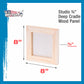 Unfinished Cradled Wood Panels for Painting, 5 Pack of 8x8 inch - Studio Birch Wooden Canvas Boards 3/4" Deep - Mixed-Media Craft, Acrylic, Oil, Encaustic, Paint Pouring Panel Board