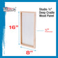 Unfinished Cradled Wood Panels for Painting, 3 Pack of 8x16 inch - Studio Birch Wooden Canvas Boards 3/4" Deep - Mixed-Media Craft, Acrylic, Oil, Encaustic, Paint Pouring Panel Board