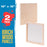 16" x 16" Birch Wood Paint Pouring Panel Boards, Studio 3/4" Deep Cradle (Pack of 2) - Artist Wooden Wall Canvases - Painting Mixed-Media, Acrylic