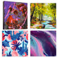 Unfinished Cradled Wood Panels for Painting, 2 Pack of 16x16 inch - Studio Birch Wooden Canvas Boards 3/4" Deep - Mixed-Media Craft, Acrylic, Oil, Encaustic, Paint Pouring Panel Board