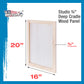Unfinished Cradled Wood Panels for Painting, 2 Pack of 16x20 inch - Studio Birch Wooden Canvas Boards 3/4" Deep - Mixed-Media Craft, Acrylic, Oil, Encaustic, Paint Pouring Panel Board