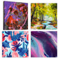 Unfinished Cradled Wood Panels for Painting, 2 Pack of 24x24 inch - Studio Birch Wooden Canvas Boards 3/4" Deep - Mixed-Media Craft, Acrylic, Oil, Encaustic, Paint Pouring Panel Board