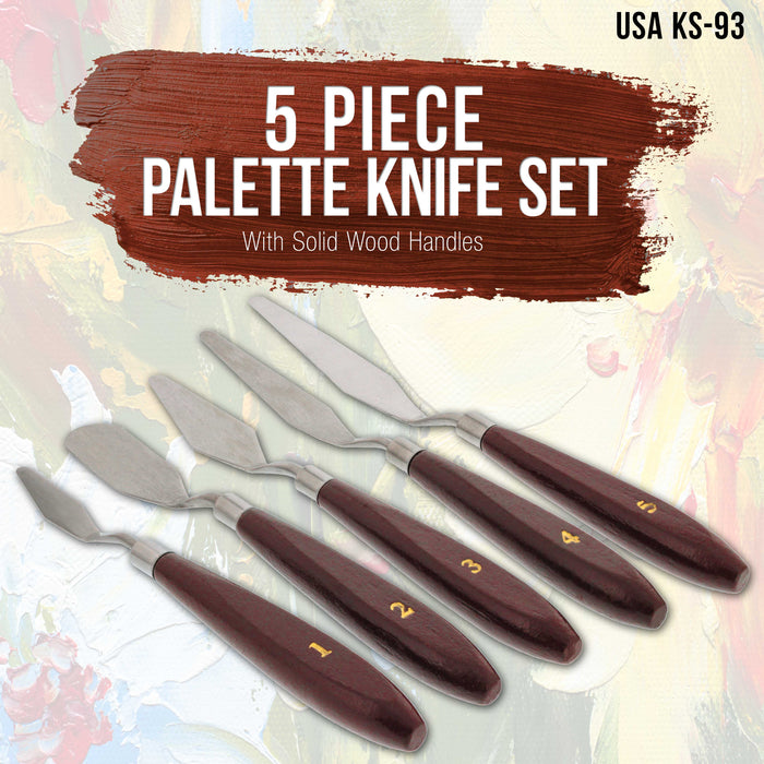 5 Piece Oil Painting Spatulas Painting Knife Set, Spatula Knife