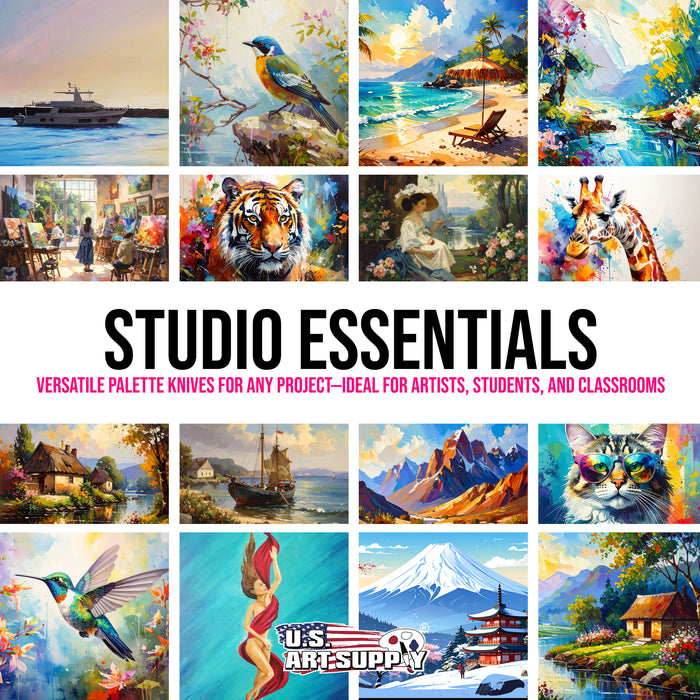 5-Piece Stainless Steel Palette Knife Set for Acrylic Painting - Paint Spatula Tools for Oil, Canvas Art - Painting Knives for Mixing, Texturing - Pallet Knives for Art & Cake