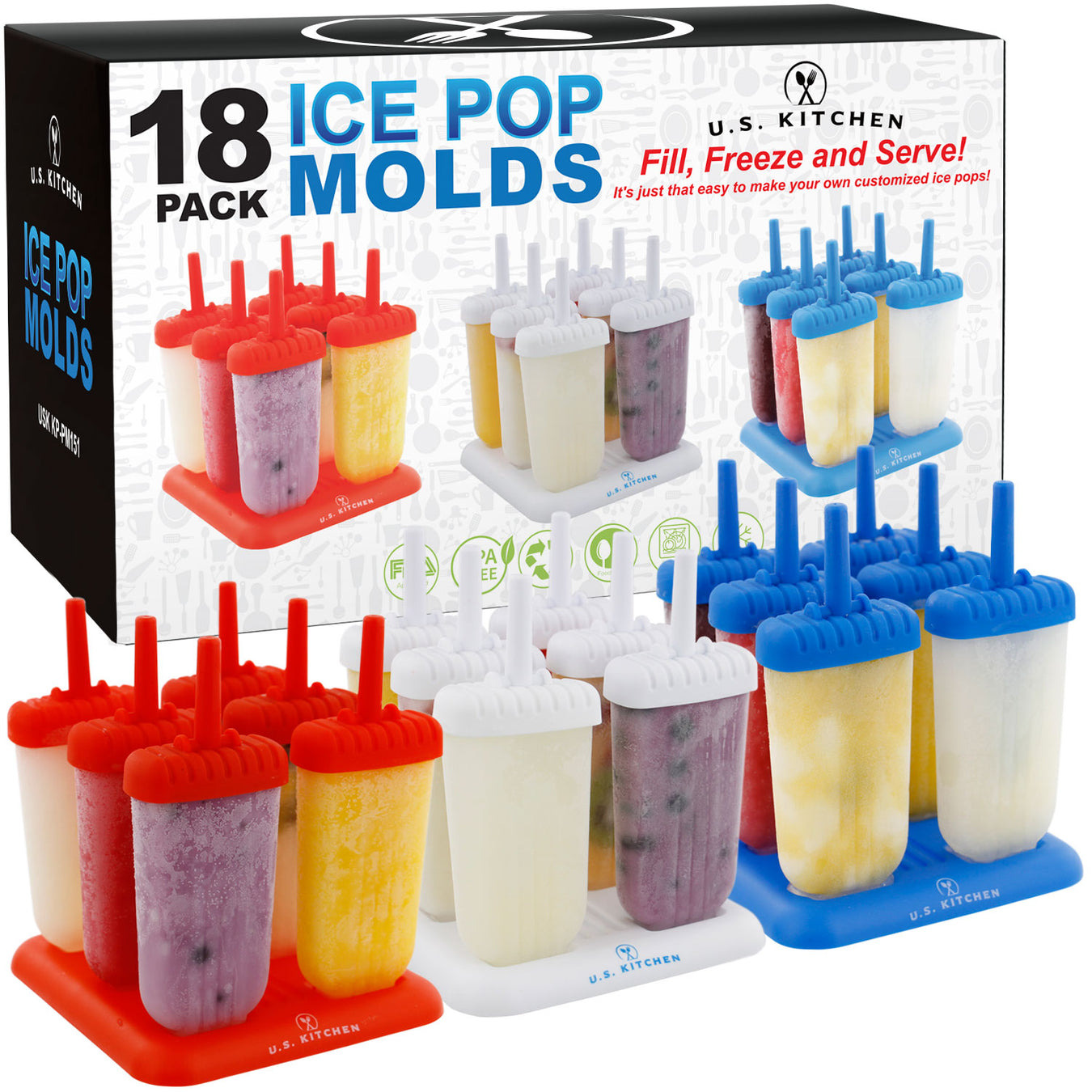 U.S. Kitchen Supply - Ice Pop Molds