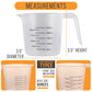 U.S. Kitchen Supply 6 Pack Plastic Measuring Cups with Handles - 8 oz Liquid Measuring Cup, Clear Microwave Safe Kitchen Cups - Measure in mL or Ounces, Measurement Cup for Cooking