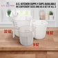 U.S. Kitchen Supply 6 Pack Plastic Measuring Cups with Handles - 8 oz Liquid Measuring Cup, Clear Microwave Safe Kitchen Cups - Measure in mL or Ounces, Measurement Cup for Cooking