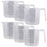 U.S. Kitchen Supply® - 32 oz (1000 ml) Plastic Graduated Measuring Cups with Pitcher Handles (Pack of 6), 4 Cup Capacity, Ounce Markings, Measure Mix