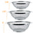 U.S. Kitchen Supply® - 3 Piece Colander Set, Stainless Steel Mesh Strainer Net Baskets, Handles & Resting Base, 11" 5 Quart 9.5" 4 Quart & 8.5" 3 Quart