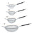 U.S. Kitchen Supply® - Set of 4 Premium Quality Fine Mesh Stainless Steel Strainers with Comfortable Non Slip Handles - 3", 4", 5.5" and 8" Sizes