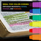 U.S. Office Supply Bible Safe Highlighter Set of 6 Bright Flouresent Colors, Dry Bible Highlighters No Bleed, Fade or Smear, Safe Gel Markers, Accessories, Study Guide