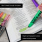 U.S. Office Supply Bible Safe Highlighter Set of 6 Bright Flouresent Colors, Dry Bible Highlighters No Bleed, Fade or Smear, Safe Gel Markers, Accessories, Study Guide
