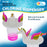 U.S. Pool Supply Unicorn Floating Pool Chlorine Dispenser, Collapsible Base, Holds 3" Tablets - Fun Cute 10" Pink Green Yellow, White Pet Animal Float