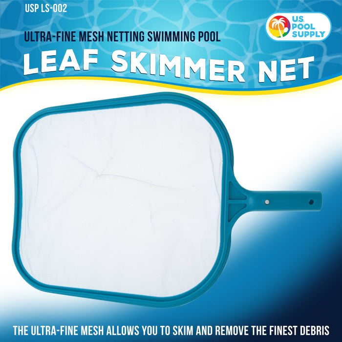 U.S. Pool Supply Professional Swimming Pool Leaf Skimmer Net - Ultra Fine Mesh Netting, Clean Remove Fine Debris - Maintenance Cleaning Pools, Spas, Ponds
