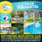 Pool and Spa Skimmer Net with Pole, Handheld Fine Mesh Pool Leaf Skimmer Net - Hand Held Spa, Hot Tub, Pond Cleaning - Step-Up 32" to 5 Feet Long, 5" Deep Netting, Scoop Skim Leaves