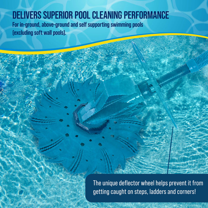 Octopus Professional Automatic Pool Vacuum Cleaner & Hose Set - Powerful Suction, Removes Swimming Pool Debris, Cleans Floors, Walls